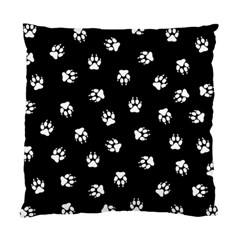 Footprints Dog White Black Standard Cushion Case (two Sides) by EDDArt