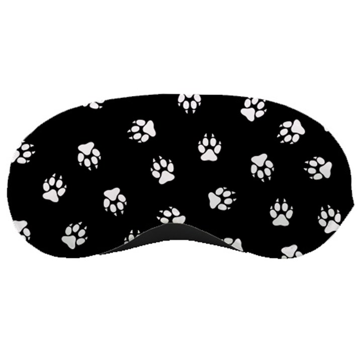 Footprints Dog White Black Sleeping Masks