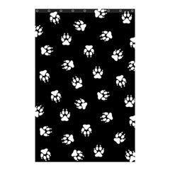 Footprints Dog White Black Shower Curtain 48  X 72  (small)  by EDDArt