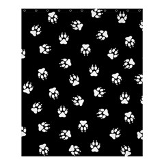 Footprints Dog White Black Shower Curtain 60  X 72  (medium)  by EDDArt