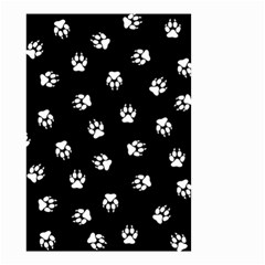 Footprints Dog White Black Small Garden Flag (two Sides) by EDDArt