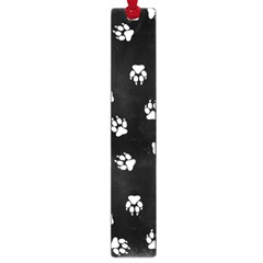 Footprints Dog White Black Large Book Marks by EDDArt