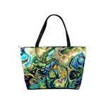 Flower Power Fractal Batik Teal Yellow Blue Salmon Shoulder Handbags Back