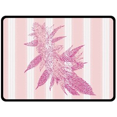 Cotton Candy Makes Me Happy  stoner   Double Sided Fleece Blanket (large) 