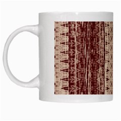 Wrinkly Batik Pattern Brown Beige White Mugs