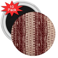 Wrinkly Batik Pattern Brown Beige 3  Magnets (10 Pack)  by EDDArt