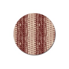 Wrinkly Batik Pattern Brown Beige Magnet 3  (round) by EDDArt