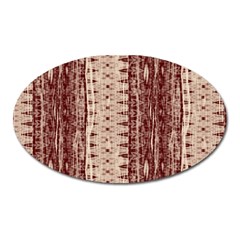 Wrinkly Batik Pattern Brown Beige Oval Magnet by EDDArt