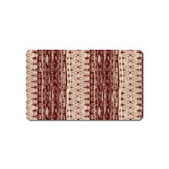 Wrinkly Batik Pattern Brown Beige Magnet (name Card) by EDDArt