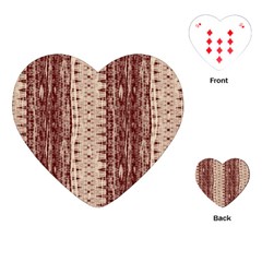 Wrinkly Batik Pattern Brown Beige Playing Cards (heart)  by EDDArt