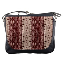 Wrinkly Batik Pattern Brown Beige Messenger Bags by EDDArt