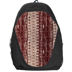 Wrinkly Batik Pattern Brown Beige Backpack Bag by EDDArt