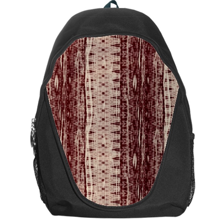 Wrinkly Batik Pattern Brown Beige Backpack Bag