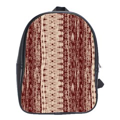 Wrinkly Batik Pattern Brown Beige School Bags (xl)  by EDDArt