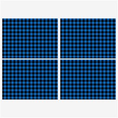 Lumberjack Fabric Pattern Blue Black Belt Buckles