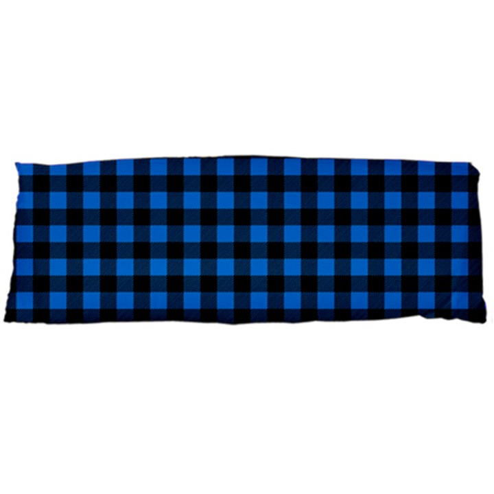 Lumberjack Fabric Pattern Blue Black Body Pillow Case Dakimakura (Two Sides)