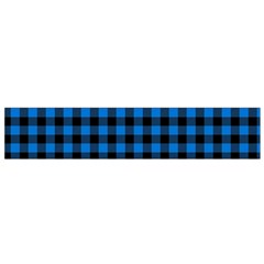 Lumberjack Fabric Pattern Blue Black Flano Scarf (small) by EDDArt