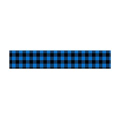 Lumberjack Fabric Pattern Blue Black Flano Scarf (mini) by EDDArt