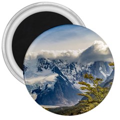 Snowy Andes Mountains, El Chalten Argentina 3  Magnets by dflcprints