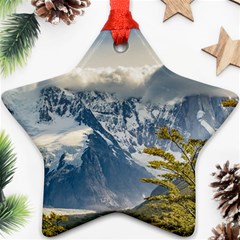 Snowy Andes Mountains, El Chalten Argentina Ornament (star) by dflcprints