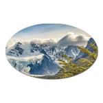 Snowy Andes Mountains, El Chalten Argentina Oval Magnet Front