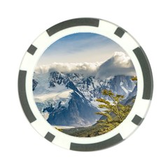 Snowy Andes Mountains, El Chalten Argentina Poker Chip Card Guard by dflcprints