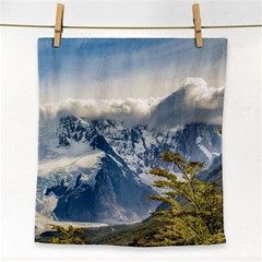 Snowy Andes Mountains, El Chalten Argentina Face Towel by dflcprints