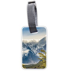 Snowy Andes Mountains, El Chalten Argentina Luggage Tags (one Side)  by dflcprints