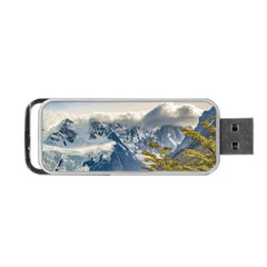 Snowy Andes Mountains, El Chalten Argentina Portable Usb Flash (two Sides) by dflcprints