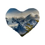 Snowy Andes Mountains, El Chalten Argentina Standard 16  Premium Heart Shape Cushions Back