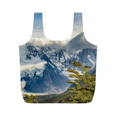 Snowy Andes Mountains, El Chalten Argentina Full Print Recycle Bags (m)  by dflcprints