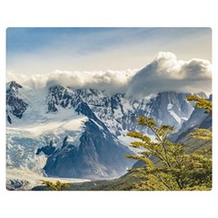 Snowy Andes Mountains, El Chalten Argentina Double Sided Flano Blanket (medium)  by dflcprints