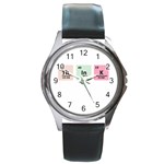 Think - Chemistry Round Metal Watch Front