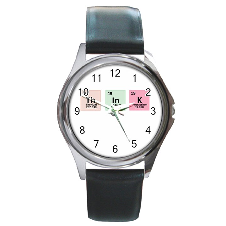 Think - Chemistry Round Metal Watch