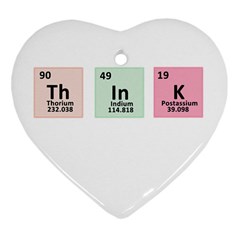 Think - Chemistry Ornament (heart) by Valentinaart