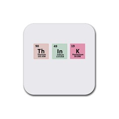 Think - Chemistry Rubber Coaster (square)  by Valentinaart