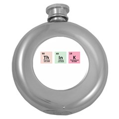 Think - Chemistry Round Hip Flask (5 oz)