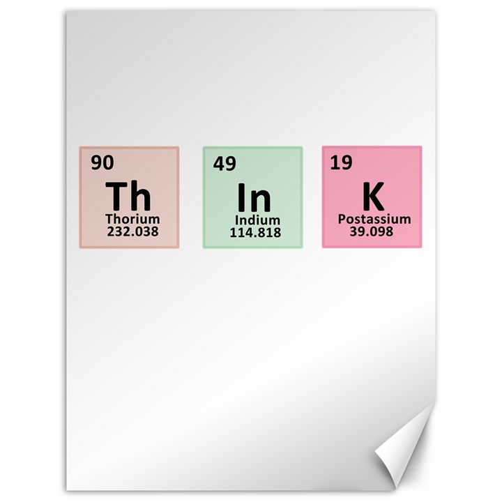 Think - Chemistry Canvas 12  x 16  