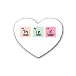 Think - Chemistry Rubber Coaster (Heart)  Front