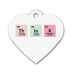 Think - Chemistry Dog Tag Heart (Two Sides)