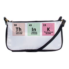 Think - Chemistry Shoulder Clutch Bags by Valentinaart