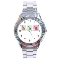 Think - Chemistry Stainless Steel Analogue Watch by Valentinaart