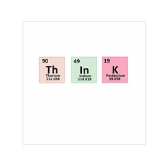 Think - Chemistry Small Satin Scarf (square) by Valentinaart