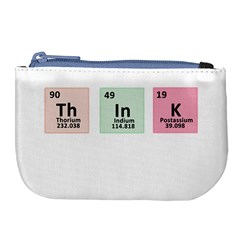 Think - Chemistry Large Coin Purse by Valentinaart