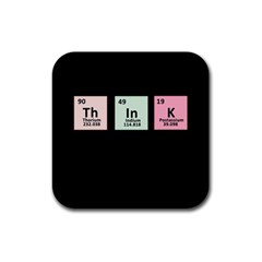 Think - Chemistry Rubber Coaster (square)  by Valentinaart