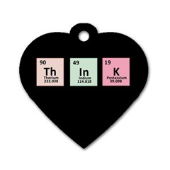 Think - Chemistry Dog Tag Heart (one Side) by Valentinaart