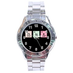 Think - Chemistry Stainless Steel Analogue Watch by Valentinaart