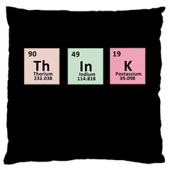 Think - Chemistry Large Cushion Case (one Side) by Valentinaart