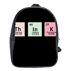 Think - Chemistry School Bags (xl)  by Valentinaart