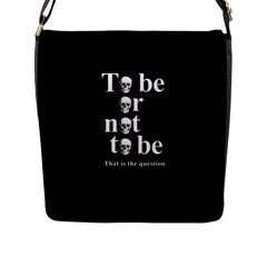 To Be Or Not To Be Flap Messenger Bag (l)  by Valentinaart